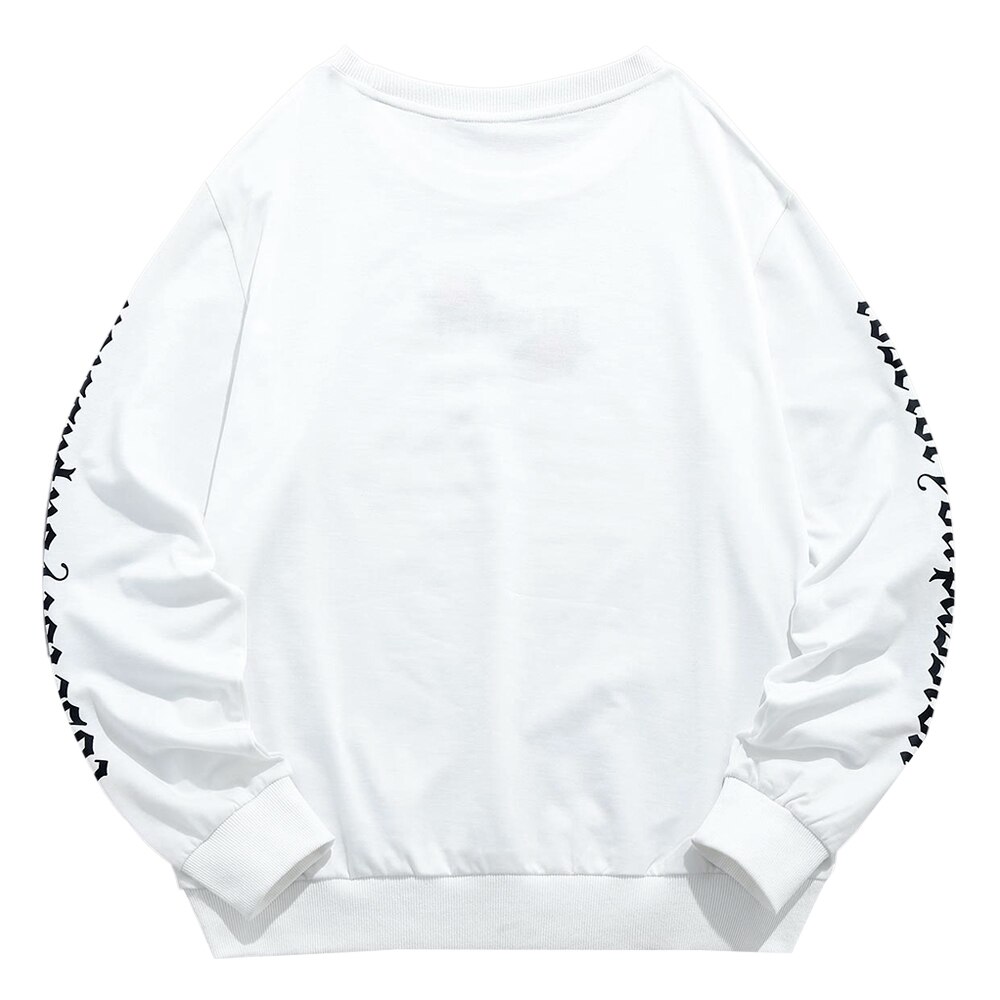 ZAFUL Männer Rose knapp Bestickt Hüfte-hüpfen Sweatshirts Männlichen Langarm Blumen- drucken lässig zur Seite fahren Outwear Plus Größe