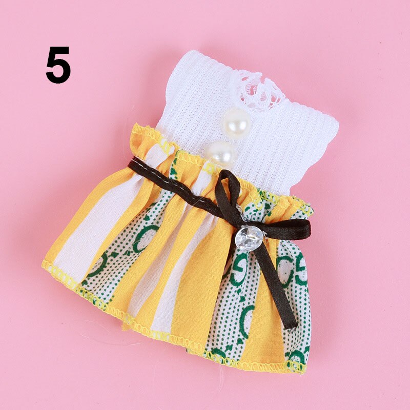 16cm bjd baby dukke tøj 1/12 blomster prinsessekjole dagligt fritidstøj tilbehør dukker legetøj til piger cool: 5