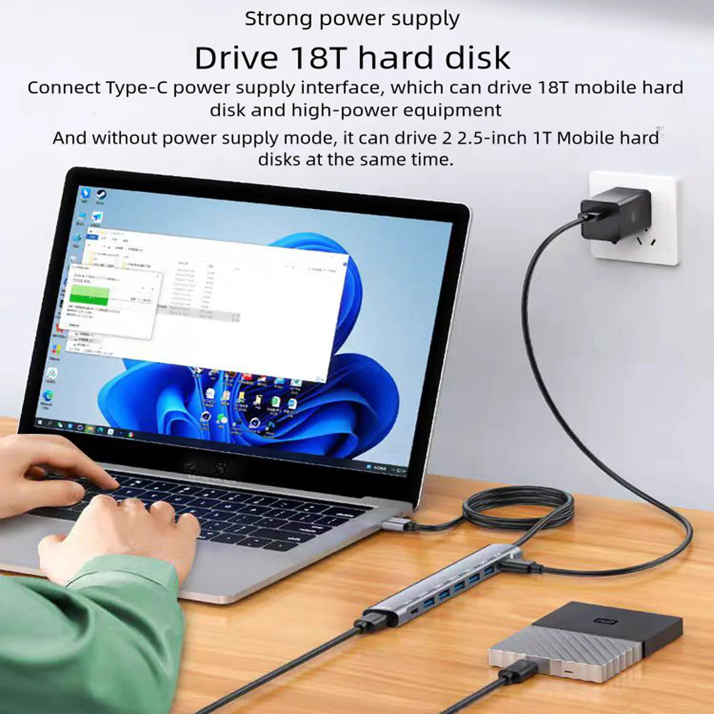 8-IN-2 USB hub 3.0 USB C hub dock station 5Gbps High Speed Transmission USB Splitter Type C to USB OTG Adapter For Macbook Pro