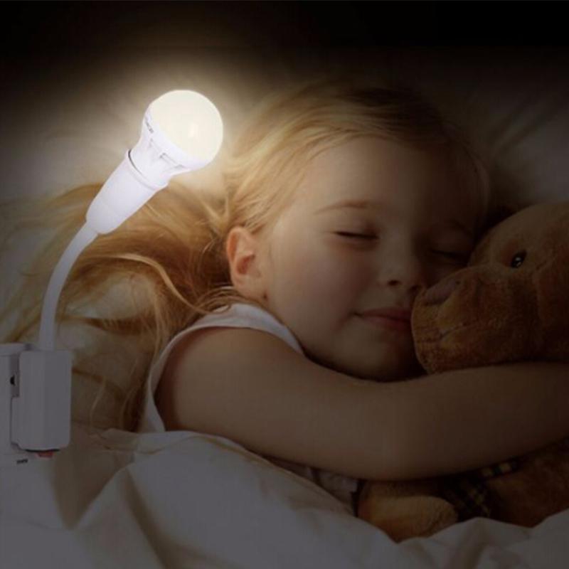 AKDSteel E27 LED Remote Control Plug Lamp Holder Light Base for Night Light Bedside Lamp (without Light Source)