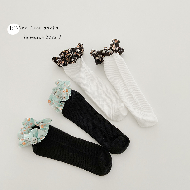 MILANCEL 2022 Frühling Mädchen Socken Spitze Band Socken Blume Mädchen Strumpf: 1191A