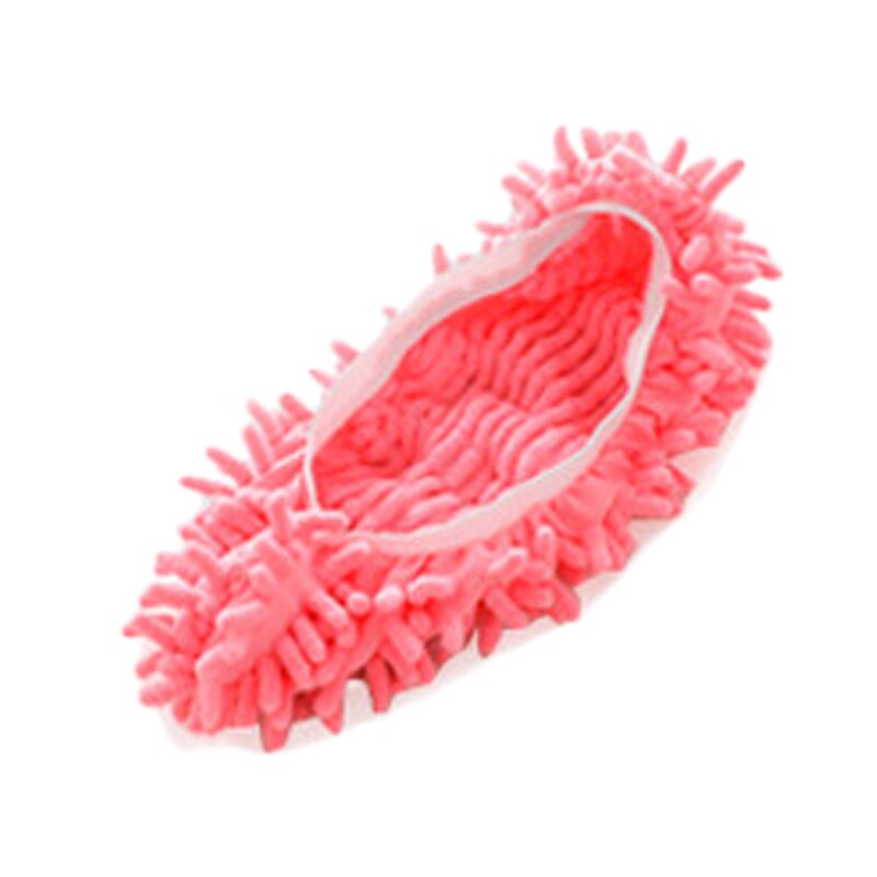 Zapatillas mopa antipolvo para pies, gorros para mopa, limpieza de suelo multifunción, cubiertas para zapatos, limpiador de pelo: Pink