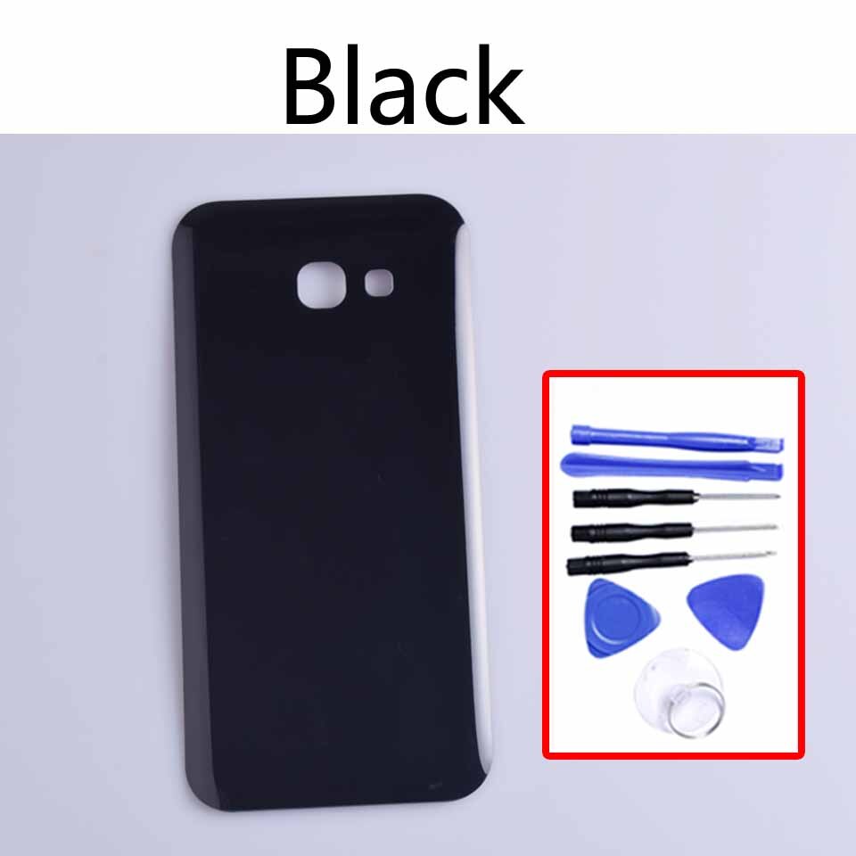 A520 voor samsung  a5 a520 a520f sm -a520 behuizing batterijdeksel achterklep behuizing achterklep chassis shell vervanging: Zwart -met gereedschap