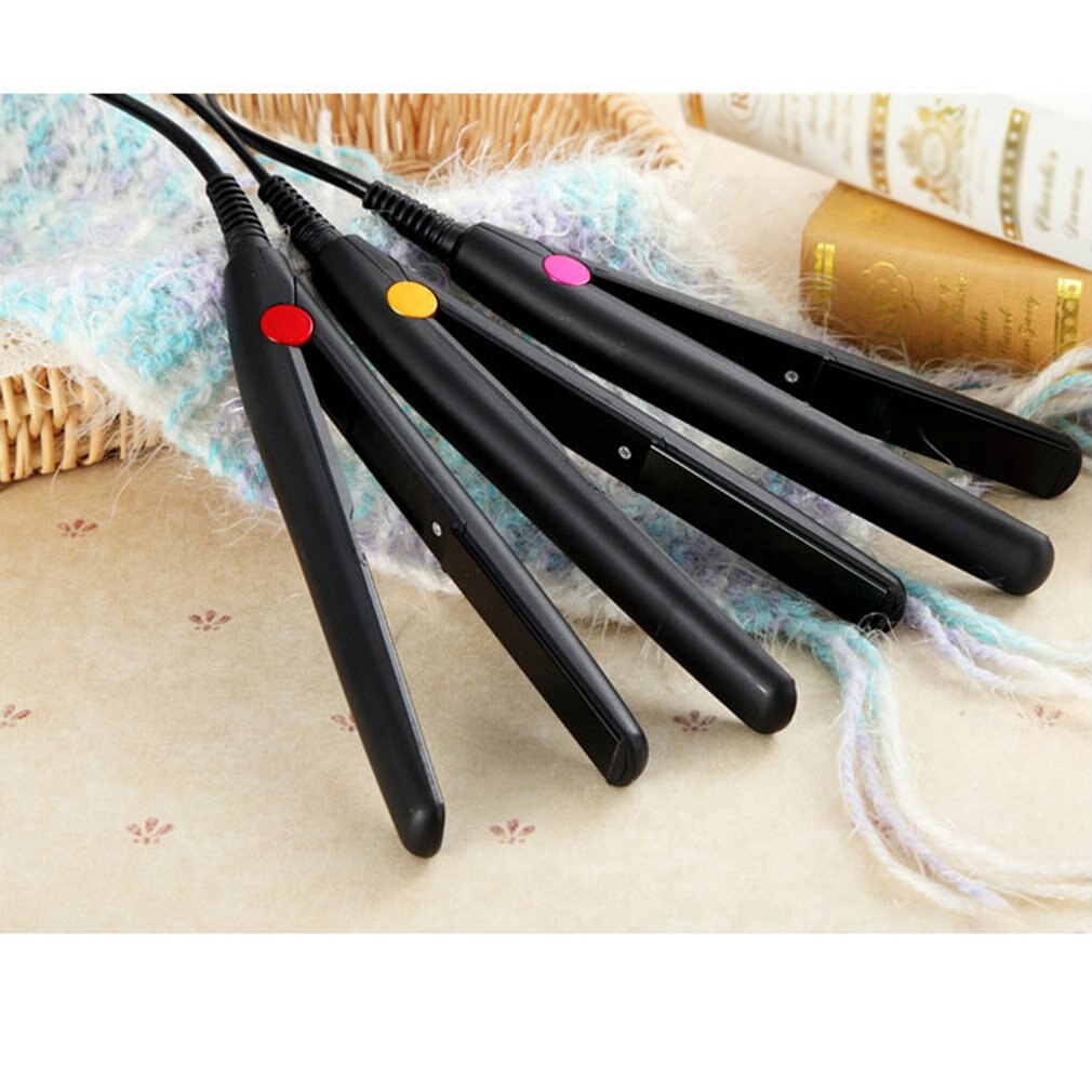 2 in 1 Mini Hair Curler Flat Iron Hair Straightener Corrugated Iron Straightener Curling Iron Styling Tool