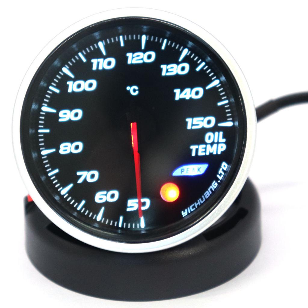 Motor Olie Temperatuur Meter Led Display Monitor Rook Lens Universele
