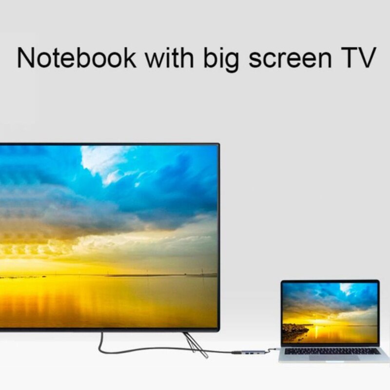 4 in 1 multi usb 3.0 hub type c  to 4k hdmi sovitin matebook samsungille  s8/s9 note 9 usb c hub