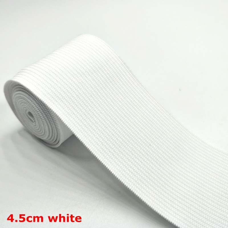 Hl 15/20/25/30/35/40/45Mm Zwart/Wit/Goud/Zilver Nylon Elastische Bands Garment Home Textiel Naaien Begrippen 1Meter Of 2Meter: 4.5cm white 1 meter