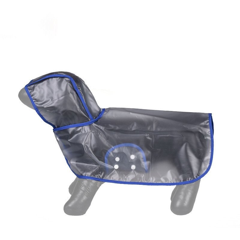 Capa de chuva para cães-azul-(grande)