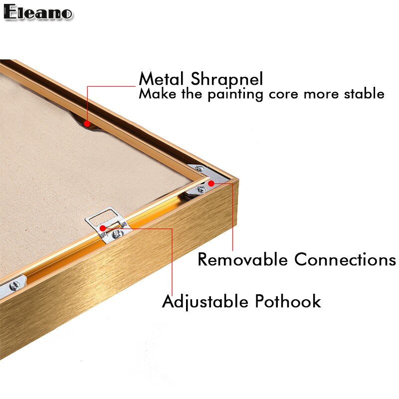 Gold Metal Wall Photo Frame 40x60 A3 A4 Silver Black Picture Frame Aluminum Plexiglass Certificate Frame for Living Room Decor