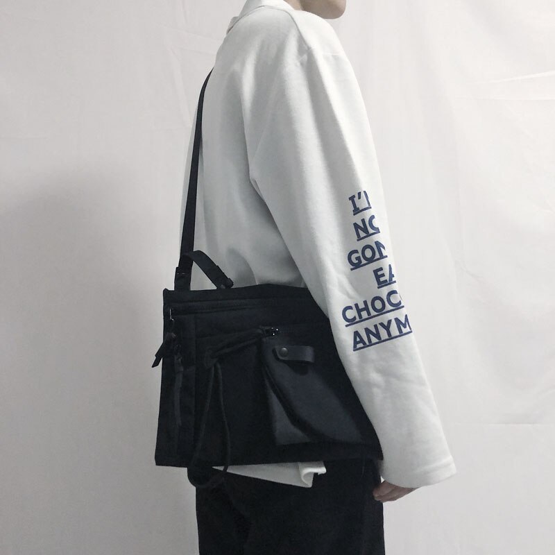 Funktion Männer Bote Taschen Streetwear Schulter Tasche Hochwertige Wasserdichte Reisetasche Männer Straße Stil Hüfte Crossbody Brust Tasche