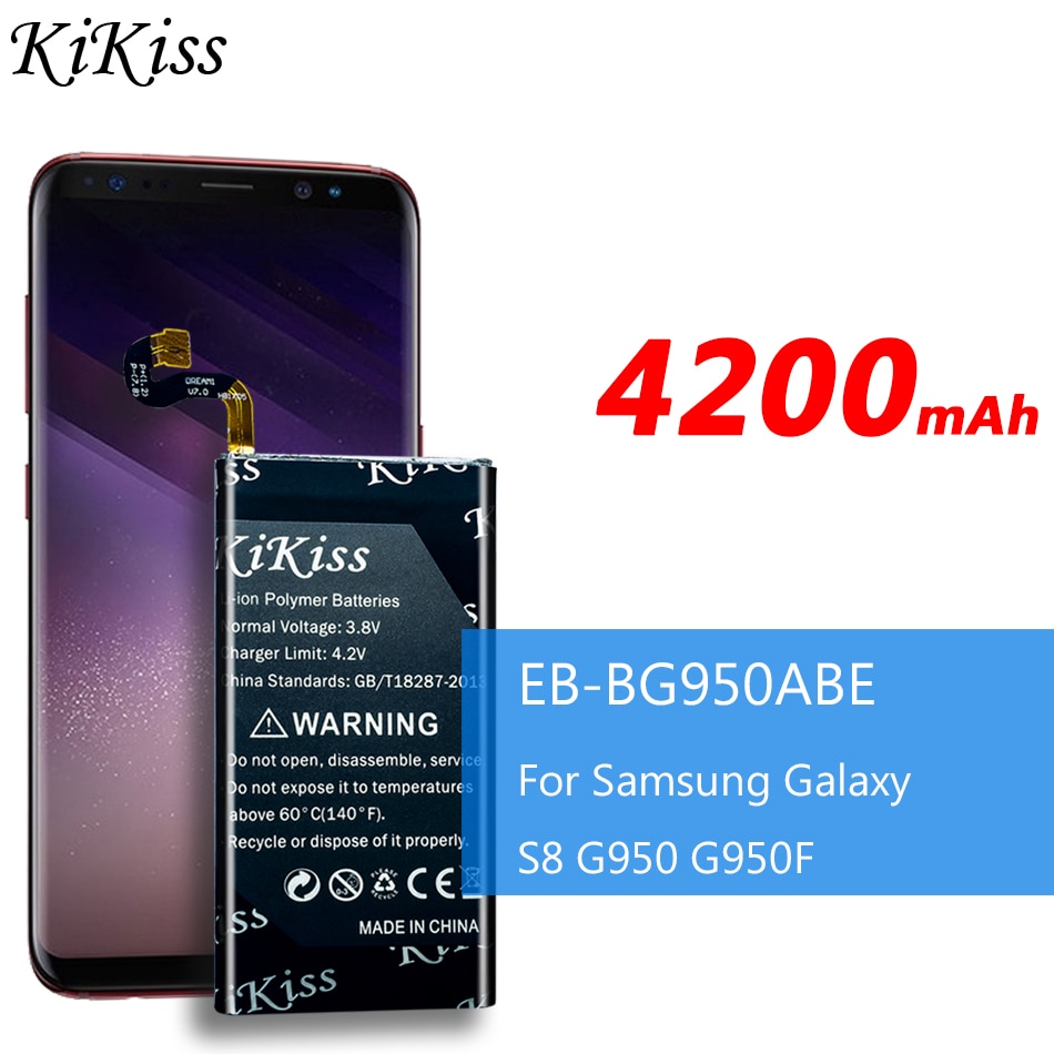 Free tool KiKiss Battery For Samsung Galaxy S8 / S8 Plus S8+ Mobile Phone Battery EB-BG950ABE / EB-BG955ABE SM G950 G955 Battery