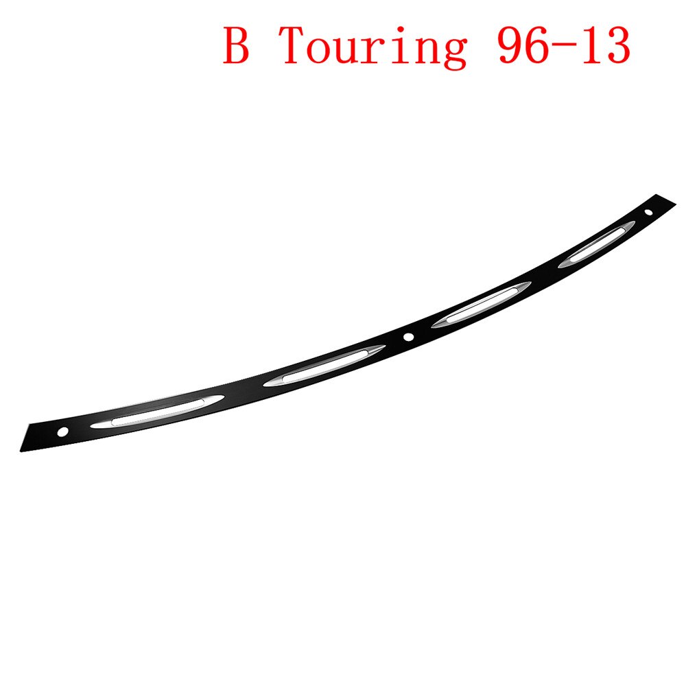 Motorfiets cnc windscherm windscherm trim aluminium zwart/chroom voor harley touring street glide tri glide electra glide 1996-19: Trimmen  b 1996-2013