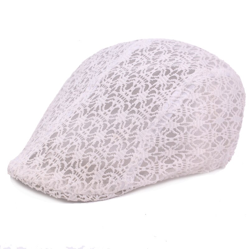 Peaky Blinders Baret Vrouwen Zomer Vintage Fall Auntumn Britse Stijl Elegante Ierse Baret Franse Mode Dame Baret Platte Pet: WHITE