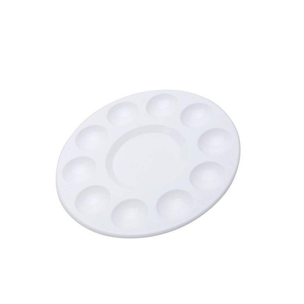 Palettes en plastique pour le bricolage | MINI plateau de peinture blanc de 12 pièces, fourniture de peinture artistique professionnelle, palette de peinture ronde pour outil de peinture