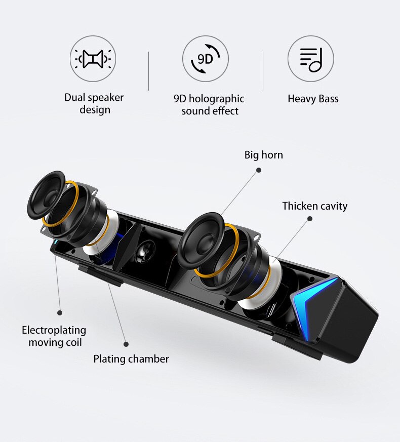 Bluetooth Speaker Home Theater Surround Soundbar Voor Tv Fm Radio Bedrade En Draadloze Geluid Bass Luidspreker