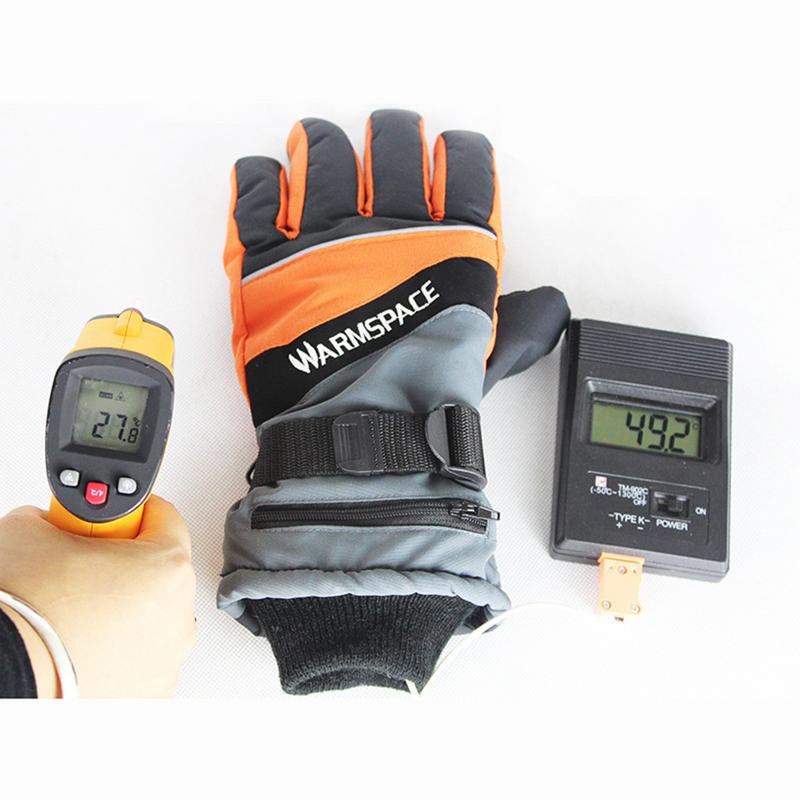 Guantes calefactables de esquí de invierno, recargables, Usb, cálidos, para Snowboard y esquí