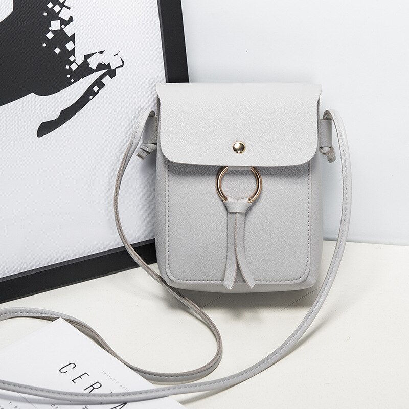 neue Frauen Messager Tasche Runde Schulter Crossbody-tasche Schnalle Dekorative lässig Platz Schlinge Tasche Telefon Tasche Koreanischen Stil