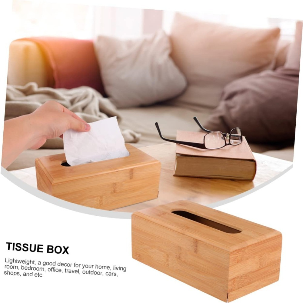 Wooden Tissue Box Modern Minimalist Tissue Box Holder Wood Tissue Case for Hotel Restaurant Hotel Office Easy-Refill
