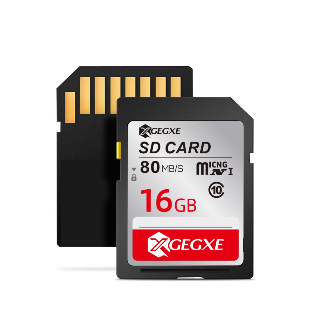 Xgegxe 32 Gb Sd-kaart 8 Gb 16 Gb 64 Gb 128 Gb Geheugenkaart 80 Mb/s Flash Drive Voor camera: 16GB