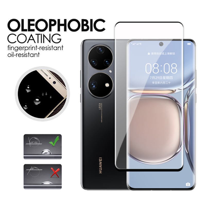 Para Huawei P50 Pro vidrio templado 3D cubierta completa Protector de pantalla curvo Huawei P50 Pro vidrio para Huawei P50 P40 Pro película de lente HD