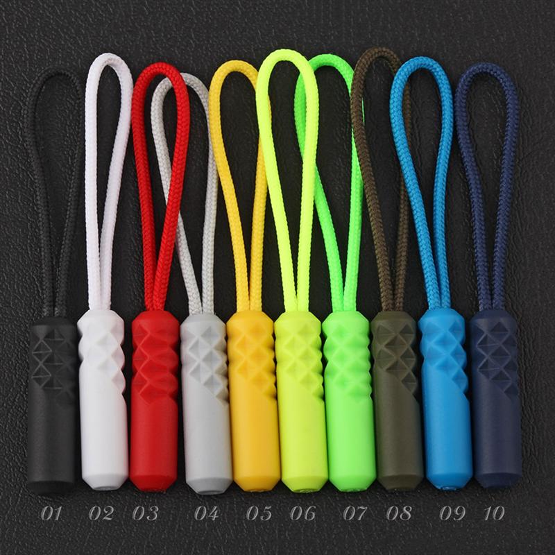 20 stuks cilinderkop rits trekker kleding plastic rits kop compacte rits trekkoord multifunctionele rits trekker voor kleding