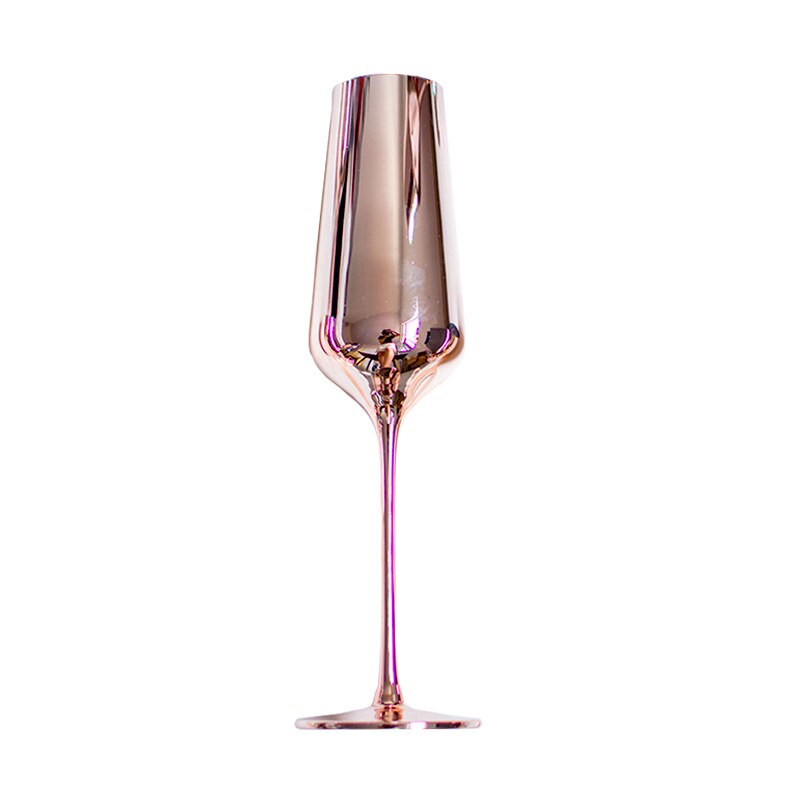 350Ml Roze Rose Gold Plating Loodvrij Glas Rode Wijn Glas Champagne Glasdrinkbeker Woondecoratie