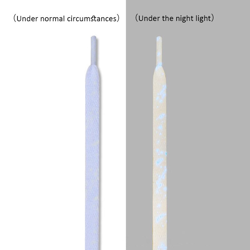 1 Pair Luminous Shoe Laces Glowing Fluorescent Shoelaces For Sneakers Flat Lace Shoes Boot Shoelace Splash ink Shoestrings: white / 140CM