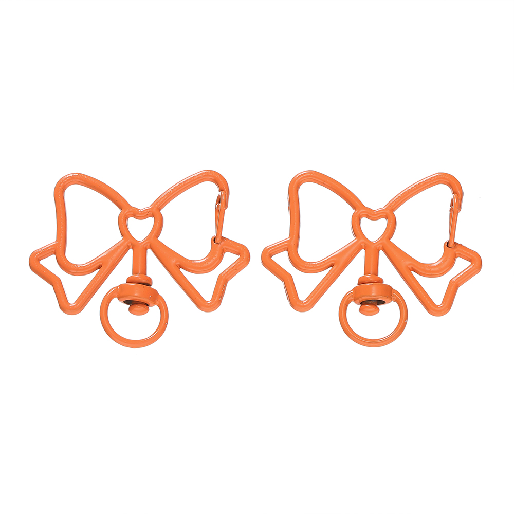 5 unids/lote de cierres de langosta coloridos con forma de mariposa, llavero giratorio, ganchos para llaves de Metal de aleación para fabricación de joyas, suministros artesanales: Oro