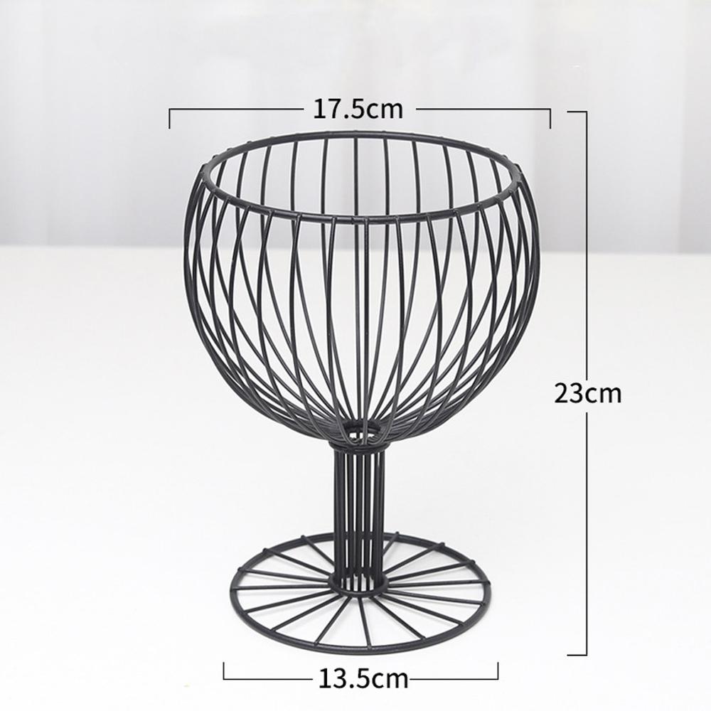 Paniers de rangement en fer forgé de luxe en verre à vin en forme de panier de fruits support de thé Table à manger fruits Snack organisateur panier de bonbons