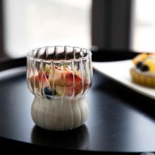 Taza de helado de leche para el desayuno, taza de avena creativa de vidrio de alto borosilicato para el hogar
