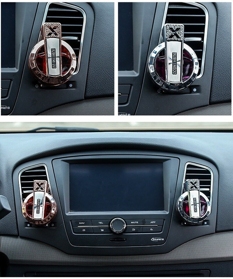 car Air Conditioner Perfume Clip Car Perfume Holder air fresh with Diamond 4 Fragrances car accessories for girls