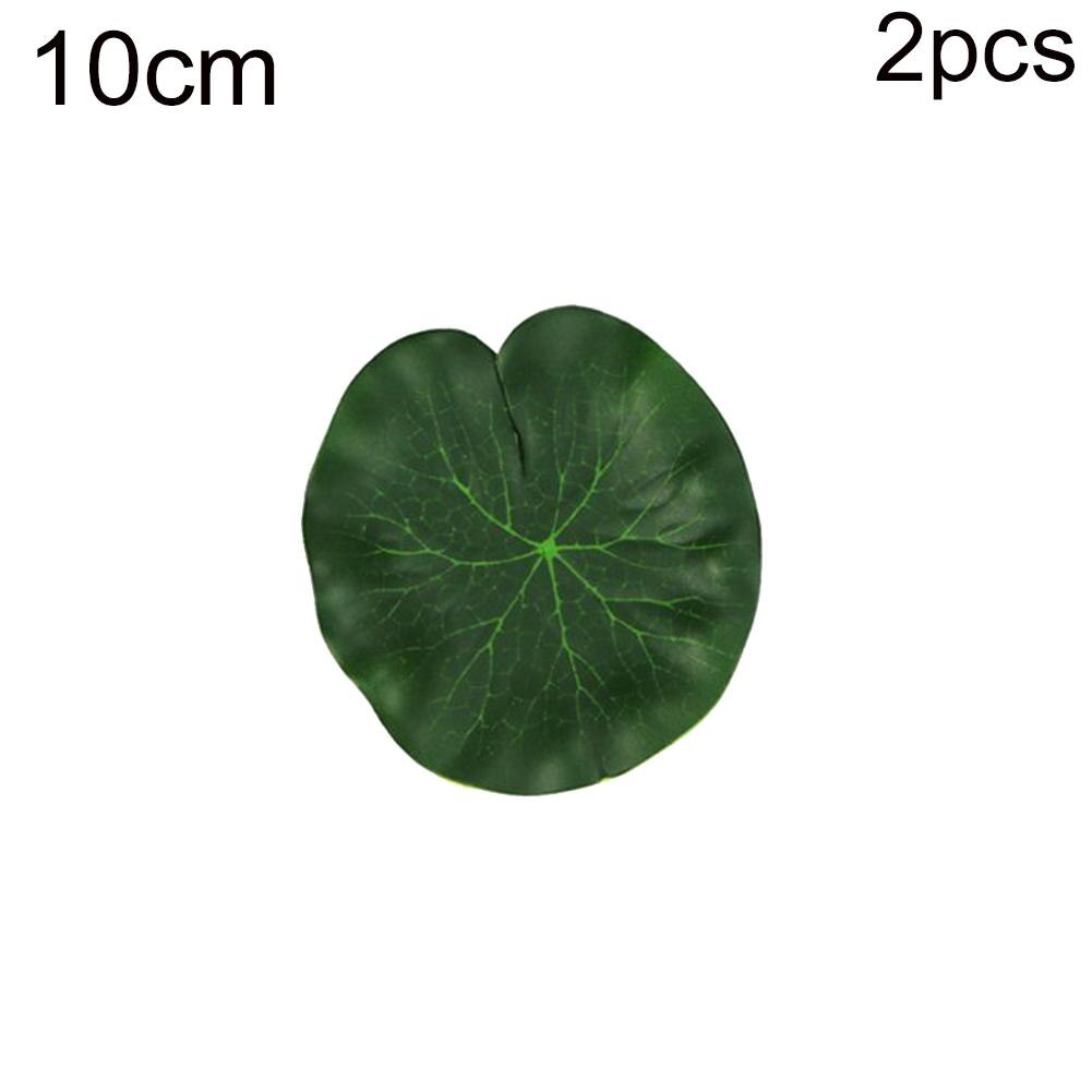 2pcs 10-28cm artificial PE foam lotus leaf water lily floating pool plant aquarium fish pond decoration home garden decoration: 10cm