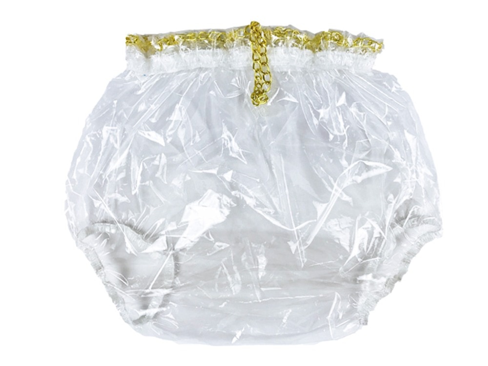 Haian ABDL Pull-On Locking Plastic Pants Color Glass Clear # P016-9