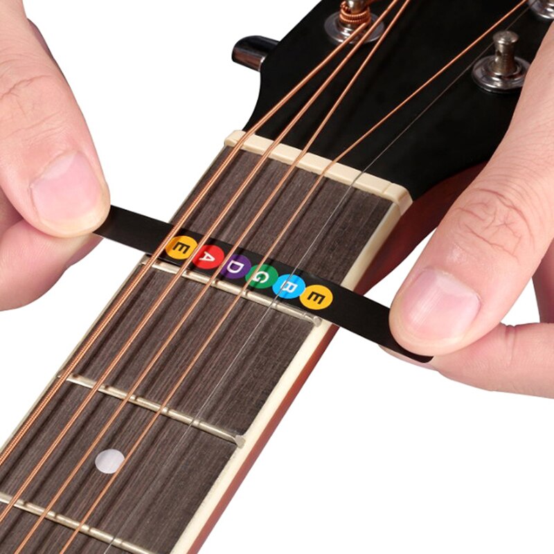 Guitar mærkat musikalsk skala mærkat gribebræt kodede node strimler til træning læring begynder guitar tilbehør