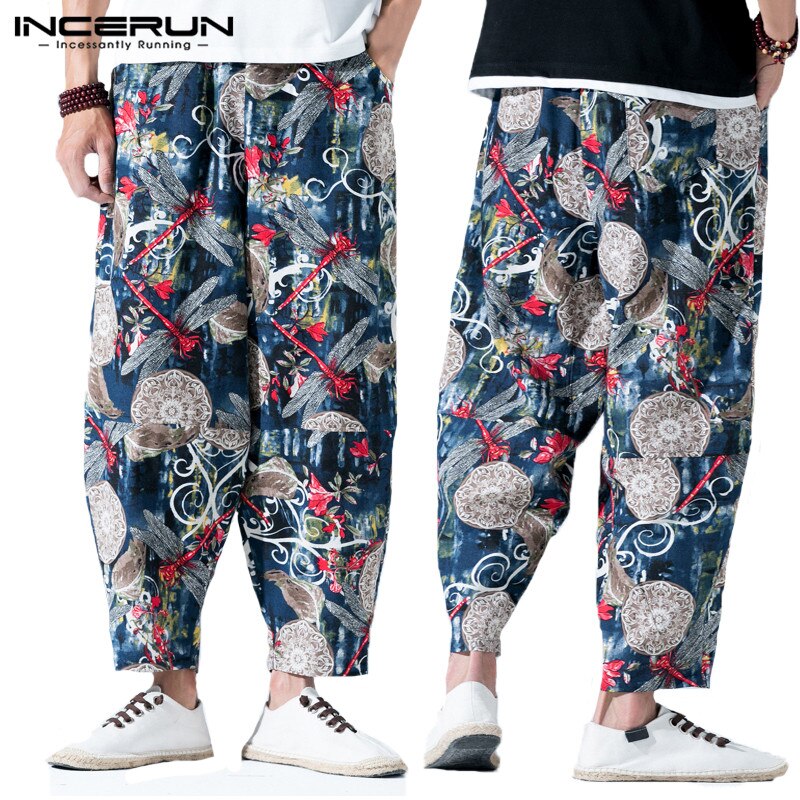 lässig Hosen Strand Hiphop Männer Haram Hosen Frauen Breite Beine Schlauch ausgebeult verlieren Hosen Jogginghose keuchen tanzen 3XL