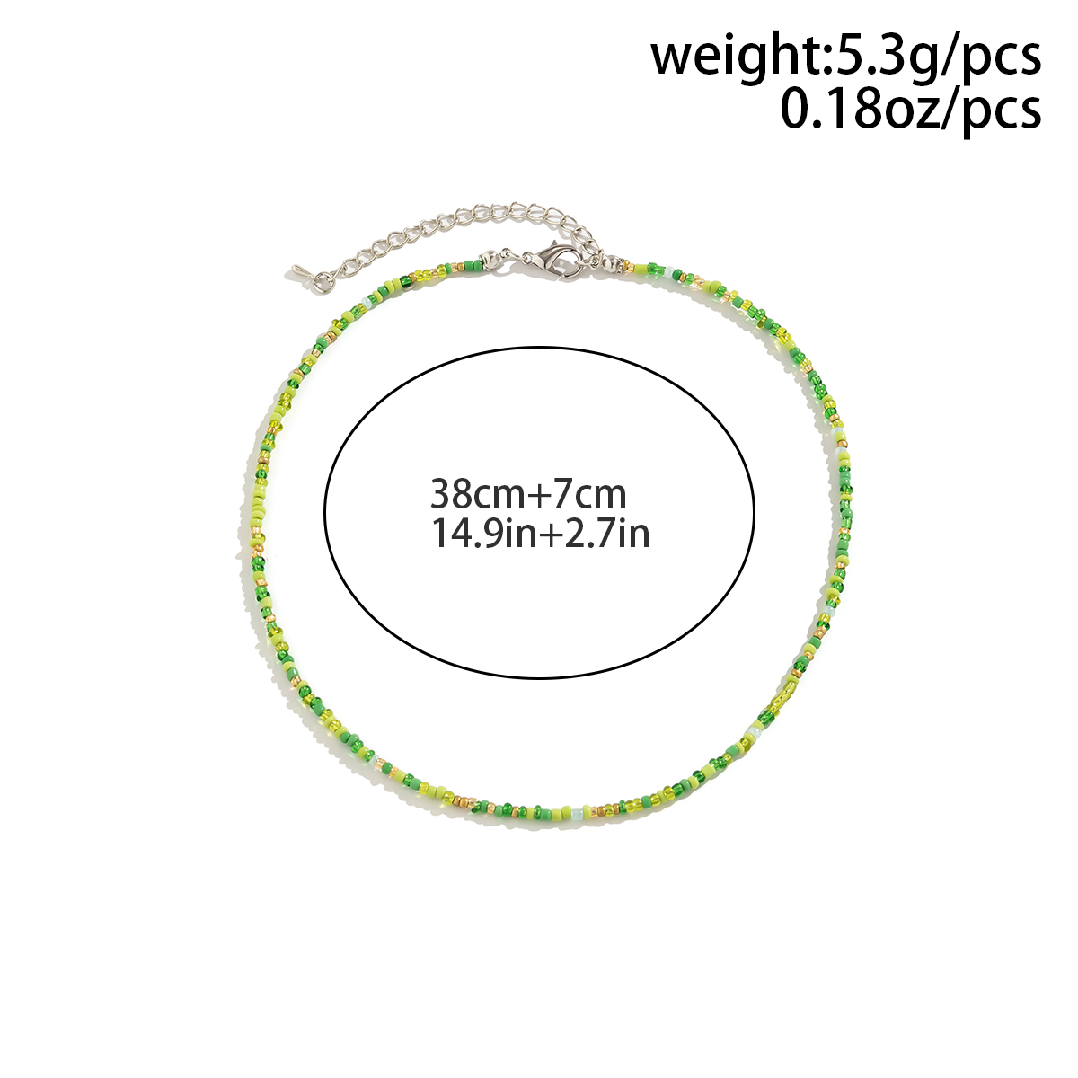 Salircon, collar bohemio de cuentas de semillas de colores mezclados, collar de clavícula, gargantilla con cuentas de arroz acrílico de tendencia, joyería de playa de verano para mujer