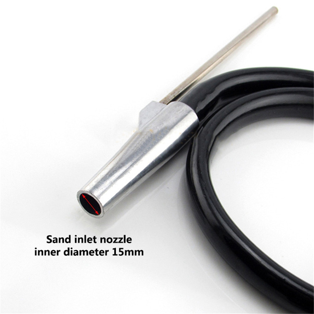 Bärbar luftsandblåsare stort munstycke anti-rost slipande handhållen pneumatisk sandblästermaskin för glasblästring