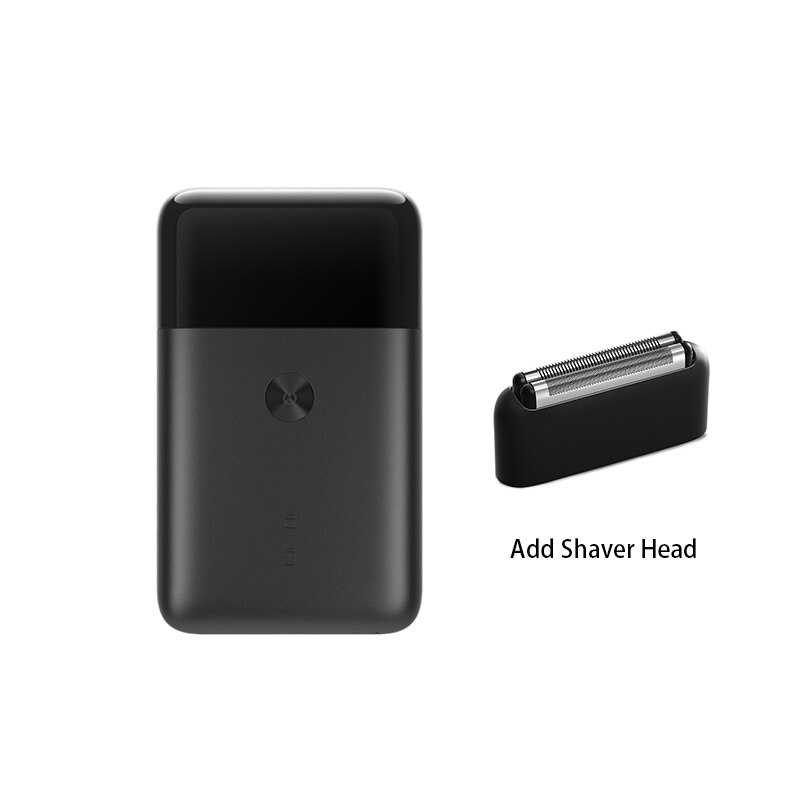 Xiaomi mijia barbeador elétrico recarregável, 2 lâminas, usb, mini, molhado, aparador de barba e barba, novo, 2019: Add Shaver Head