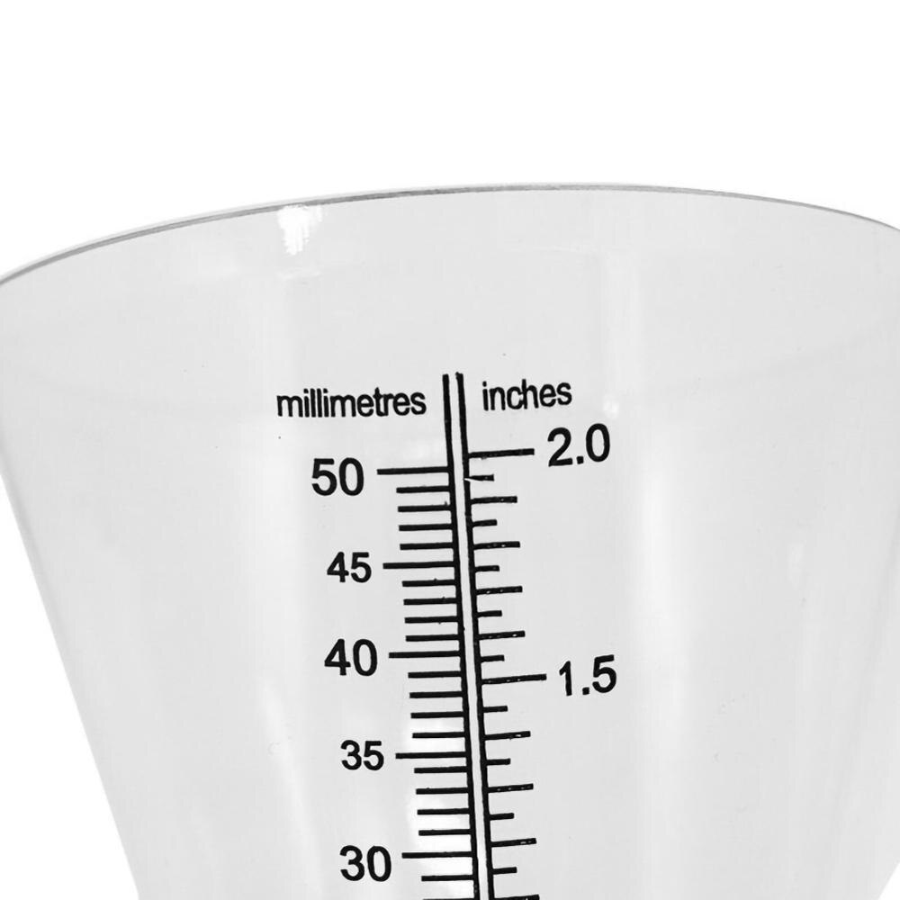 10*21.5CM Translucent Conical Rain Meter Gauge Plastic Transparent Measuring Cup Rainmeter For Outdoor Garden