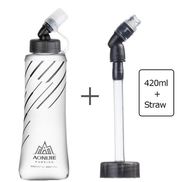 AONIJIE – bouteille d&#39;eau repliable sans BPA, 450ML ou 500ML, gourde pour le sport, bouteille d&#39;eau douce, bouilloire, Pack d&#39;hydratation, pour la vessie: SD21-420ml-1