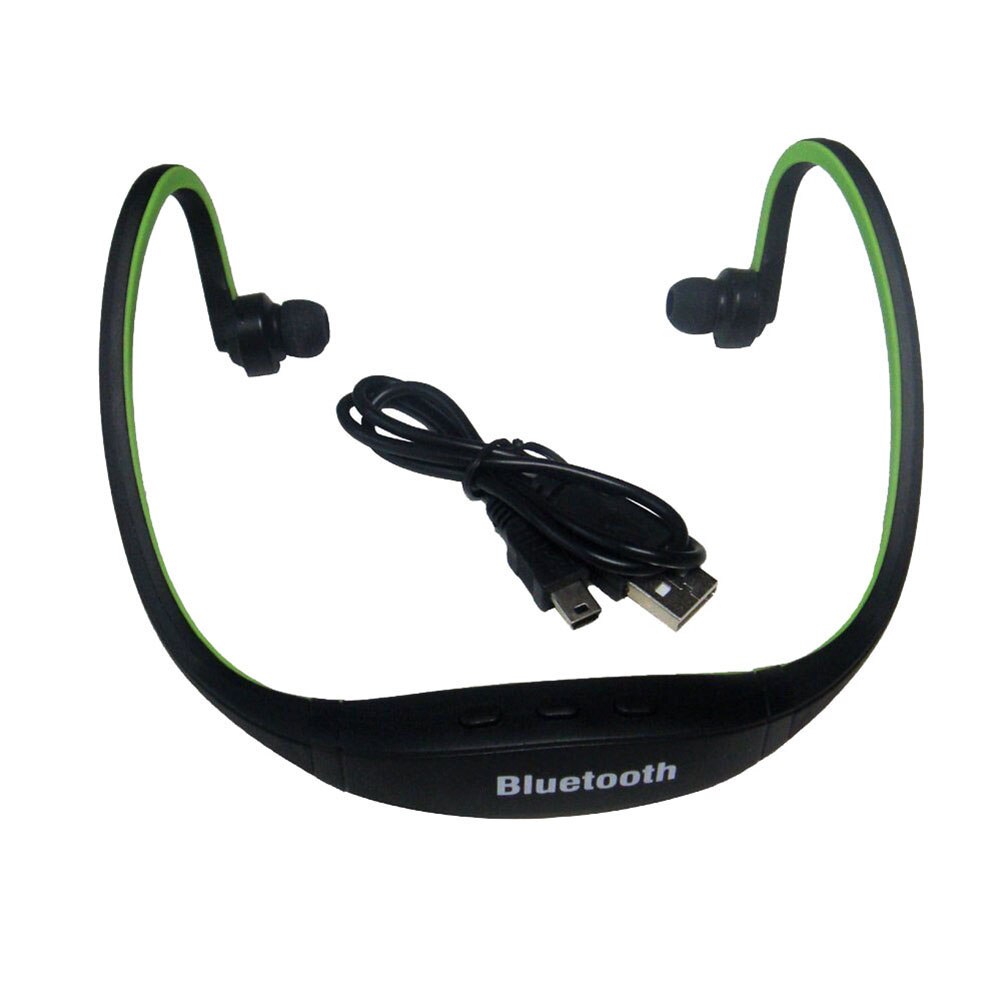 Universal Handfree Sport Bluetooth Wireless Headset Stereo Headphone Earphone: Green