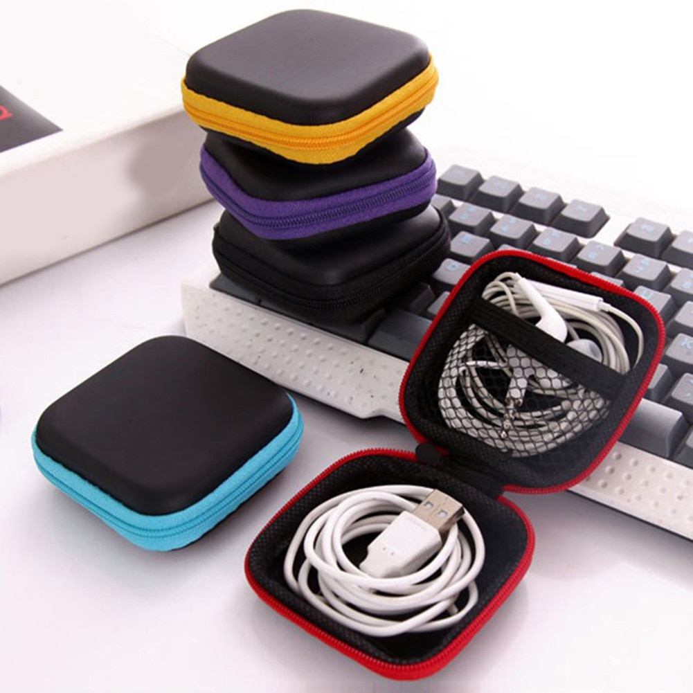 Mode Draagbare Siliconen Portemonnee Mini Ronde Tas Voor Oortelefoon SD Kaarten Kabel Koord Draad Opslag Sleutel Portemonnee