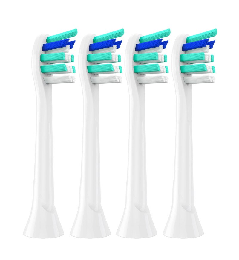 4 unids/lote cabezas de cepillo de dientes de reemplazo para HX6013/66 HX6930 HX9340 HX6950 HX6710 HX9140 HX6530