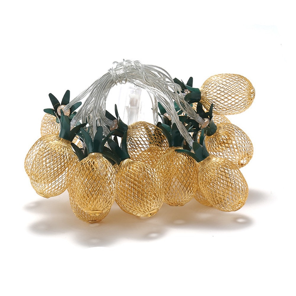 1.5m 3m ananas fe lys 10/20 lysdioder varm hvit streng lys batteridrevet til krans juletre bryllup hjemmeinnredning