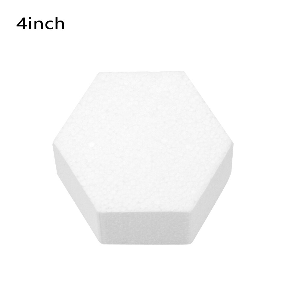 4/6/8/10 inch DIY Practice Model Cake Foam Mold Sugarcraft Dummy Party Heart Shaped Polystyrene Styrofoam Kitchen Accessories: Hexagon 4inch