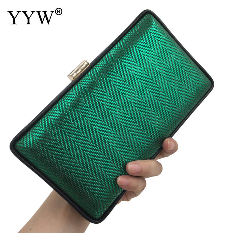 Green Weave Clutch Bag Met Ketting Vrouwelijke Handtas Vintage Pochette Femme Bruiloft Clutch Bags Voor Vrouwen Crystal Bolso Mujer: green