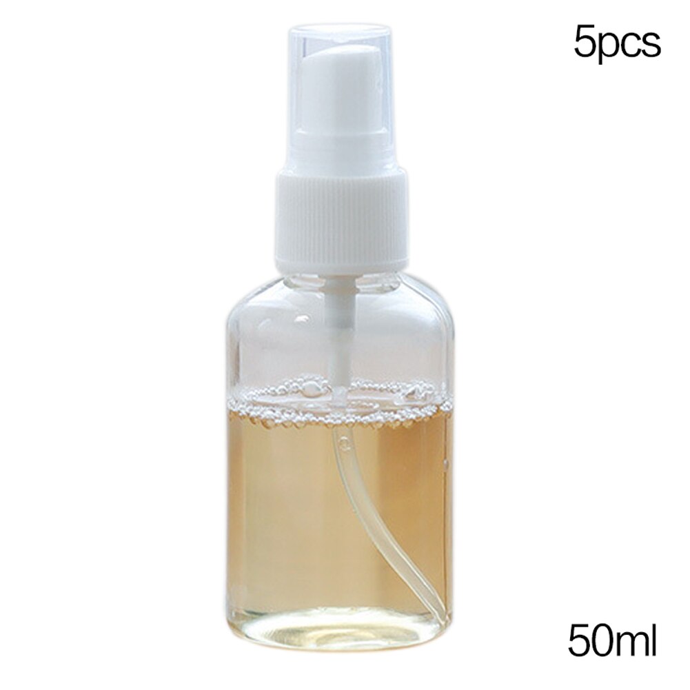 Liten sprayflaske klar plast parfyme tom sprøyteflaske til reise sminke skjønnhet  j99 butikk: 5 stk -50ml