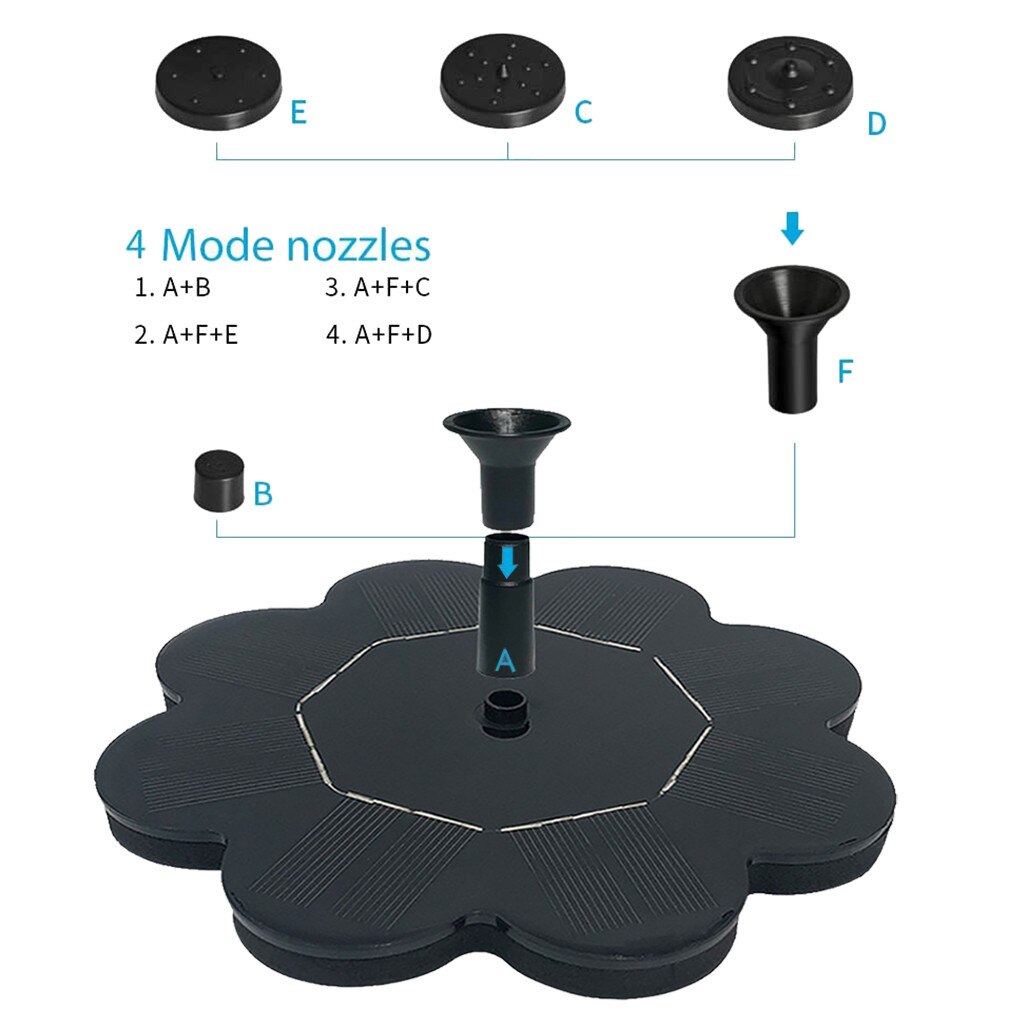 40# Solar Garden Fountain Solar Garden Fountains Waterfalls Power Solar Bird Fountain Powered Water Birdbath Fountain