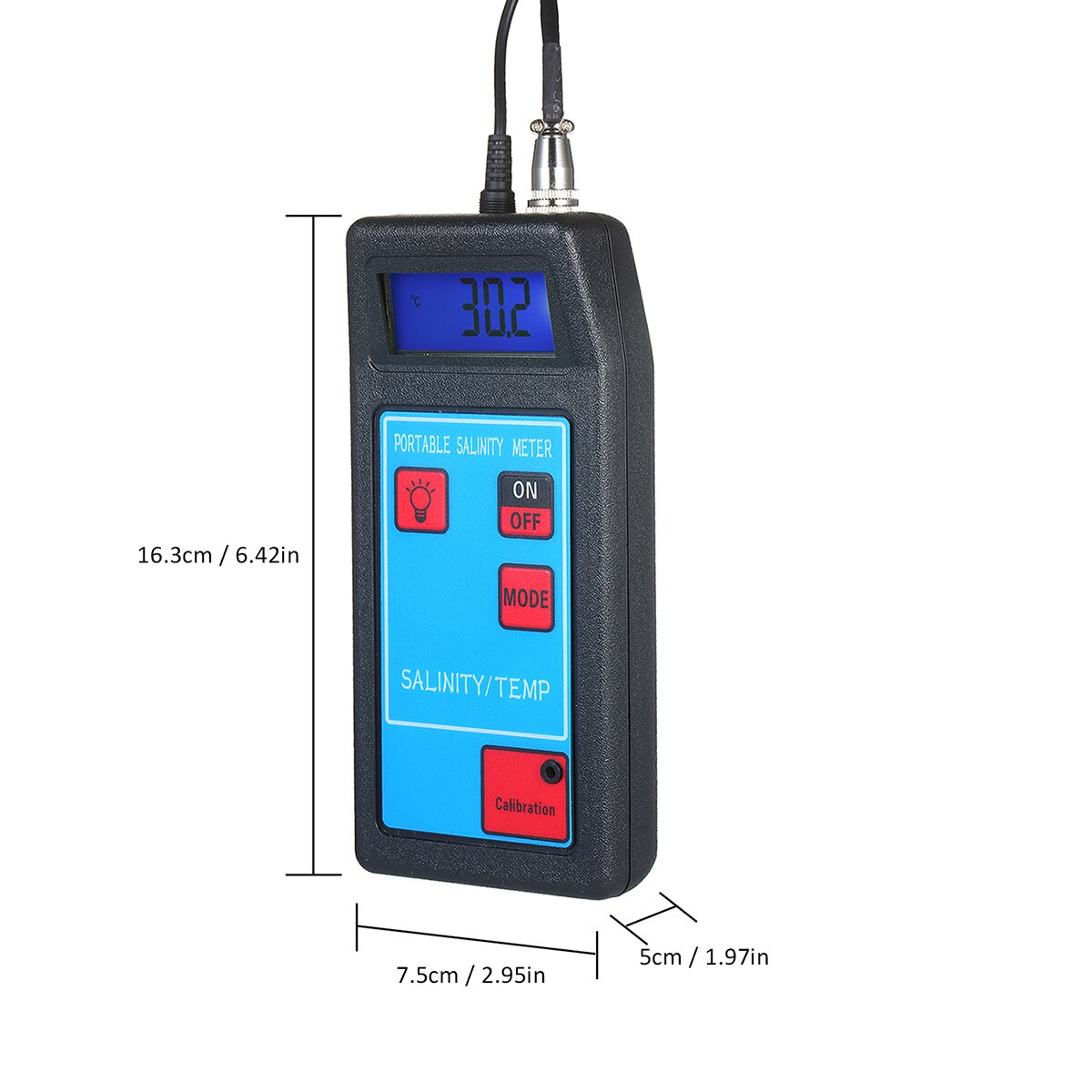 Kkmoon 2 in 1 temperatur saltholdighedsmåler atc salinometer saltmåler salt saltlage meter refraktometer mad salinitetstester