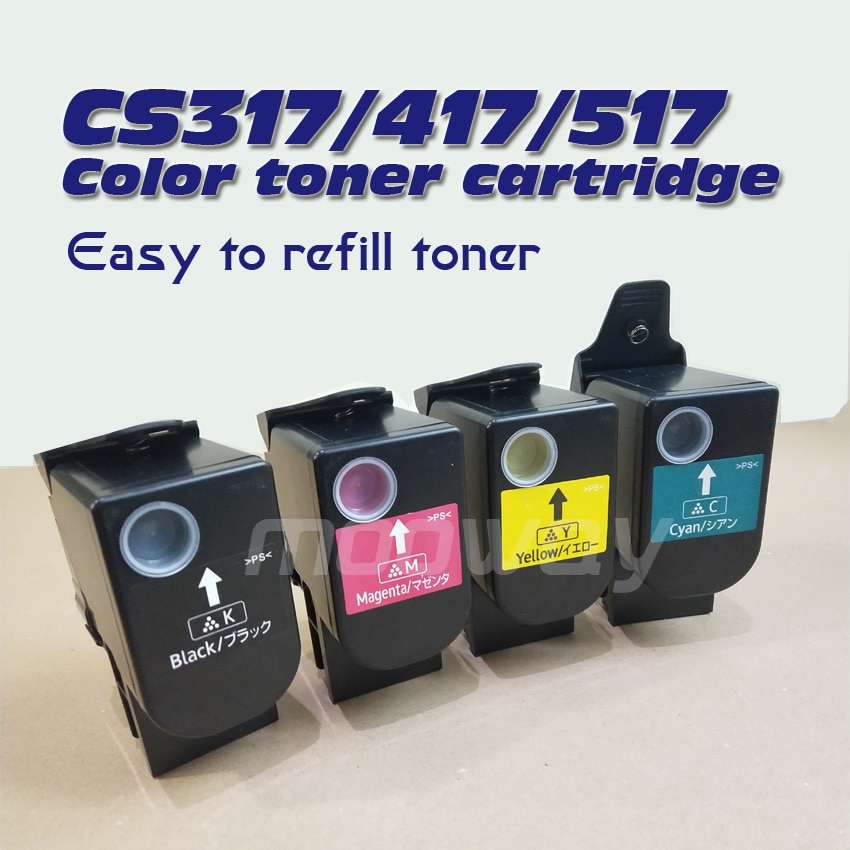 Easy Refill Compatible color toner cartridge for Lexmark CS317 CS317dn CS417 CS417dn CS517 CS517de CX317 CX317dn CX417 CX517